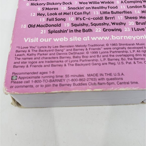 Barney VHS Tapes Kids Educational Lessons Feelings/Counting/Sing-along Lot of 3 - Picture 5 of 11
